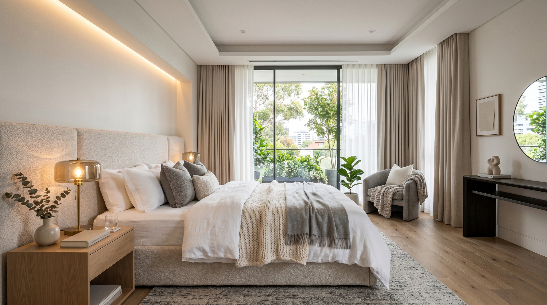 Luxury master with garden view