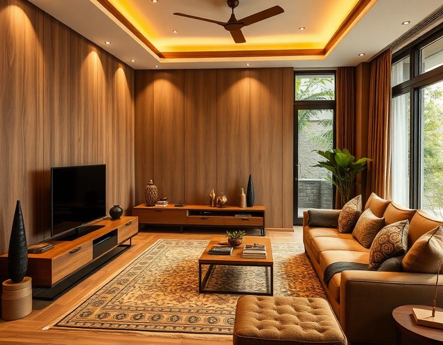 Olive-tone lounge transformation